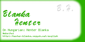 blanka henter business card